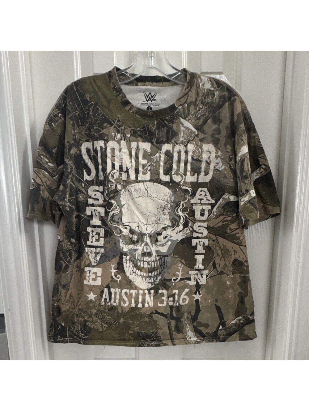 WWE Stone Cold Skull Camo Steve Austin 3:16 T-shirt Size S